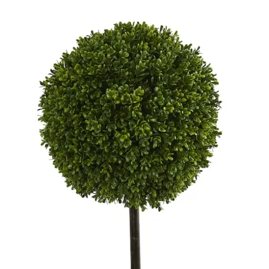 3.5ft. Boxwood Ball Topiary Tree in White Tower Planter {3}