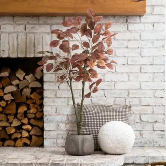 3.5ft. Brown Autumn Dogwood Artificial Potted Tree {7}