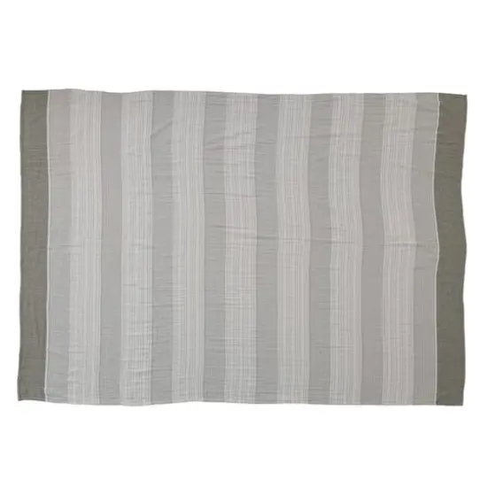 Hello Honey&reg; 84" Cream & Olive Cotton Double Cloth Tablecloth {1}