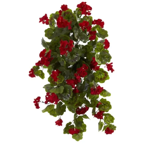 29" UV Resistant Geranium Artificial Hanging Plants, 2ct. {4}