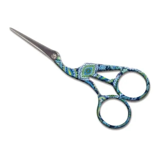 Janlynn&reg; 4.6" Blue Paisley Embroidery Scissors {1}
