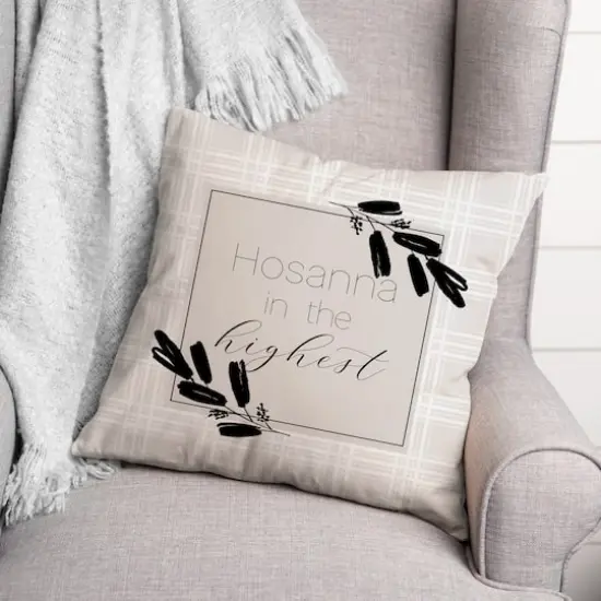 Hosanna Highest Pillow 2 18" x 18" Throw Pillow {4}