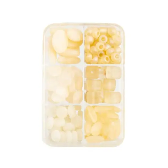 John Bead Czech Glass Recipe Box Beading Kit Egg Cream {4}