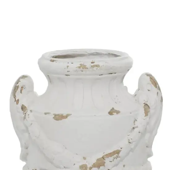 White Fiberglass Farmhouse Vase, 18" x 11" x 11" {6}