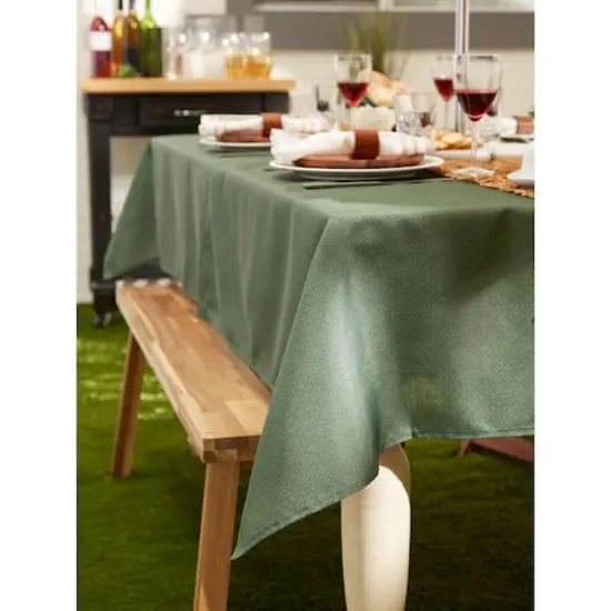 Artichoke Tonal Lattice Print Outdoor Tablecloth With Zipper 60" Round {3}