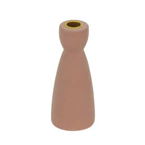 Light Brown Ceramic Taper Candle Holder by Ashland&reg; {3}