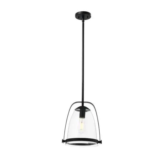 Hello Honey&reg; 5.7ft. Metal & Glass Ceiling Light Matte Black {3}