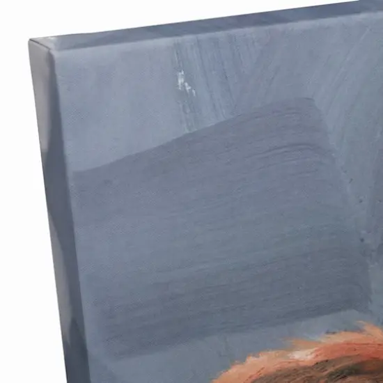 Patriotic Florals Cow I Canvas Wall Art {4}