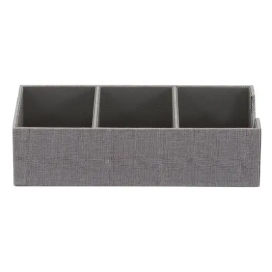 Household Essentials 3-Compartment Drawer Organizer Gray {11}