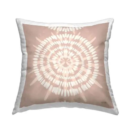 Stupell Industries Beige Geometric Boho Mandala Circles Throw Pillow, 18" x 18" {1}