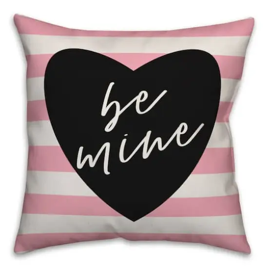 Be Mine Stripe Throw Pillow {1}