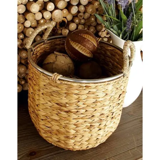 Tan Seagrass Natural Storage Basket Set {9}