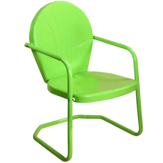 34" Outdoor Retro Tulip Armchair Lime Green {1}