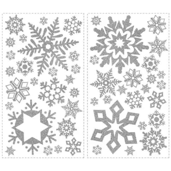 RoomMates Glitter Snowflakes Peel & Stick Wall Decals {1}
