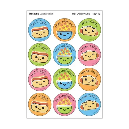 TREND Enterprises&reg; Hot Diggity Dog, Hot Dog scent Scratch 'n Sniff Stinky Stickers&reg;, 48 Per Pack, 6 Packs {3}
