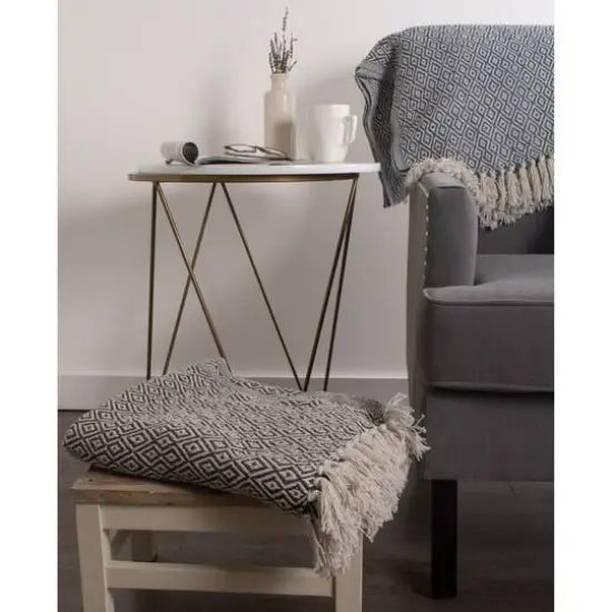 DII&reg; French Blue Double Diamond Throw {4}