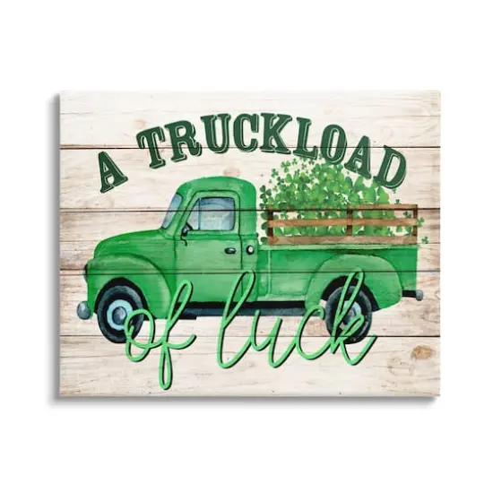 Stupell Industries Truckload Of Luck St Patrick's Day Farmhouse Canvas Wall Art {1}