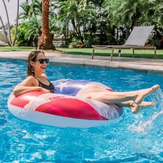 PoolCandy RealPrint&reg; Stars & Stripes Jumbo Pool Tube {4}