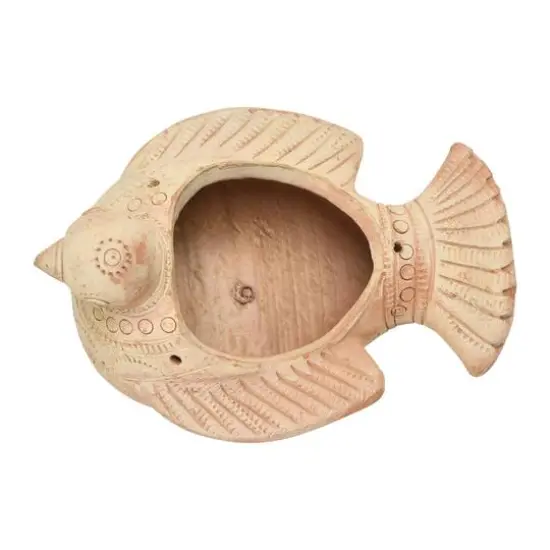 Hello Honey&reg; 8" Terra Cotta Bird Planter with Engraved Designs {4}