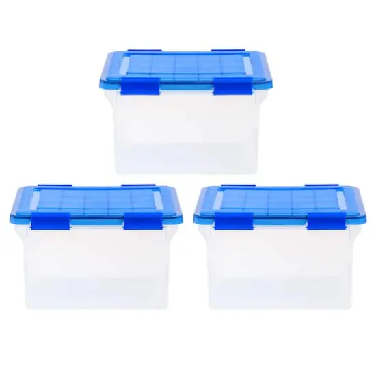 Iris&reg; Letter & Legal Size Element Resistant File Box, 3 Pack {1}