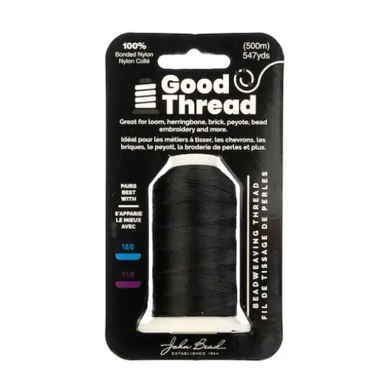 John Bead Good Thread Beadweaving Thread Black {1}