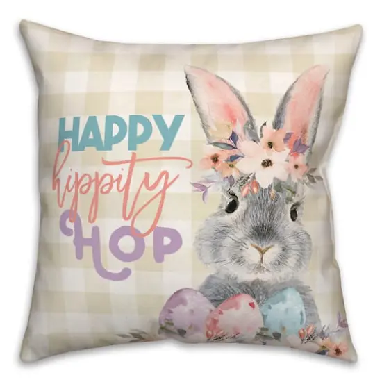 Happy Hippity Hop 18" x 18" Indoor / Outdoor Pillow {1}