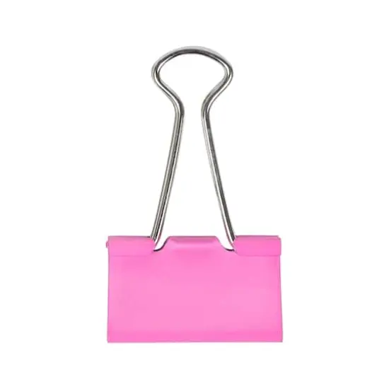 JAM Paper 1.25" Binder Clips, 15ct. Pink {4}