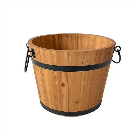 8" Natural Wood & Metal Bucket by Ashland® {7}