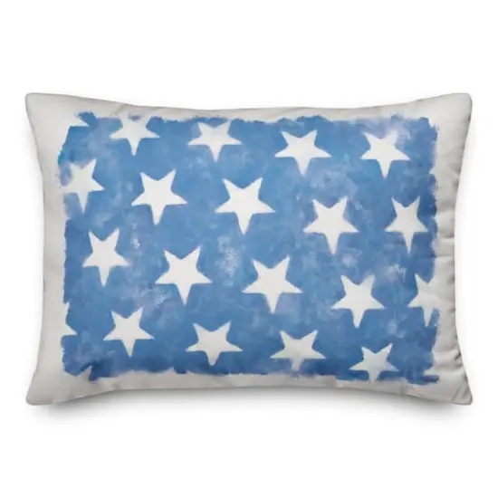 Blue Stars Throw Pillow {1}