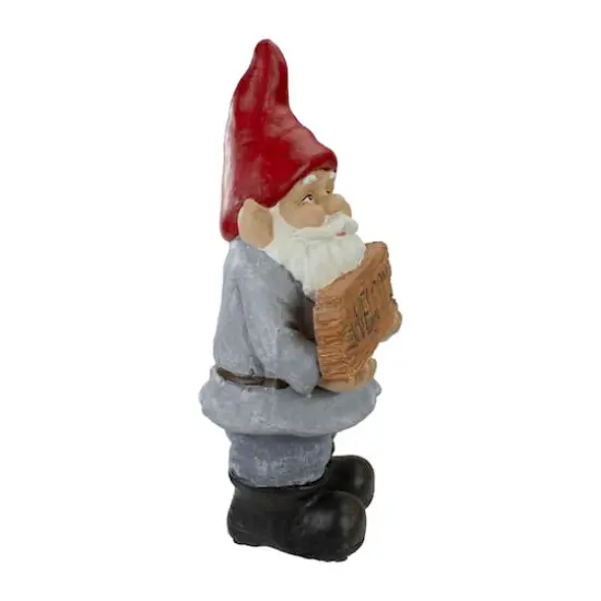 17" Gnome with Welcome Sign Outdoor Garden Statue {4}