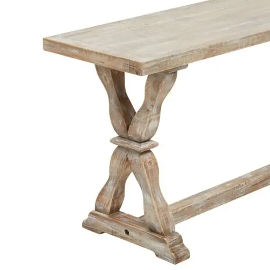 Brown Fir Farmhouse Bench, 20" x 47" x 12" {6}