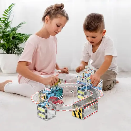 PicassoTiles® Magnetic Race Track Stadium Construction Set {6}