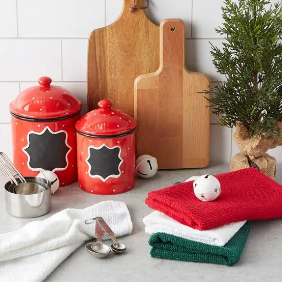 DII&reg; Assorted Holiday Barmop Dishtowel Set {5}