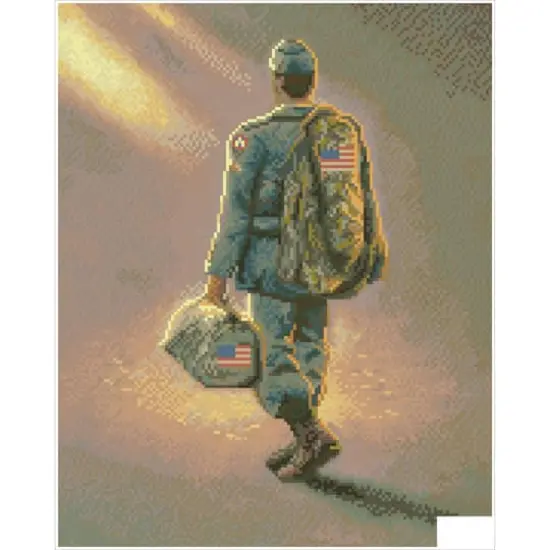 Diamond Dotz&reg; Intermediate Level Thomas Kinkade Heading Home Diamond Painting Kit {3}