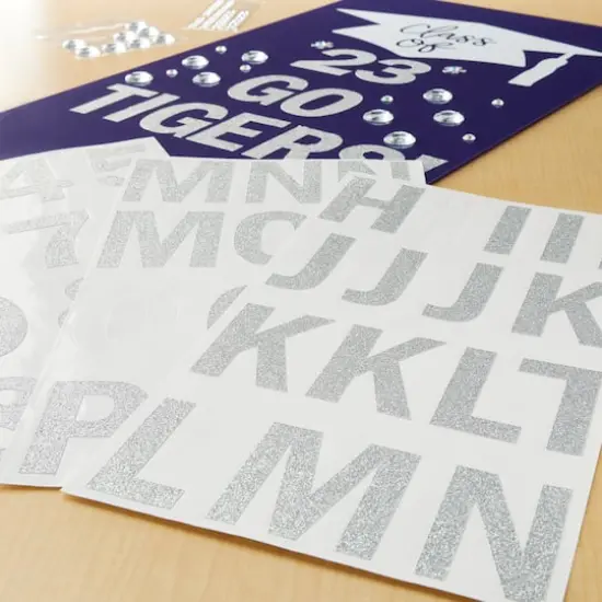 Silver Glitter Alphabet Stickers by Recollections&trade; {3}