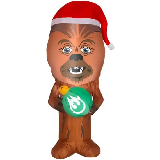 3.5ft. Airblown&reg; Inflatable Star Wars Chewbacca with Santa Hat {1}