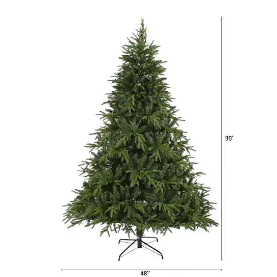 7.5ft. Pre-Lit Colorado Mountain Fir Artificial Christmas Tree, Clear LED Lights {9}