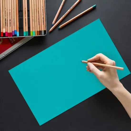 JAM Paper Bright Hue 8.5" x 14" 24lb. Recycled Colored Legal Paper, 100 Sheets Sea Blue {4}