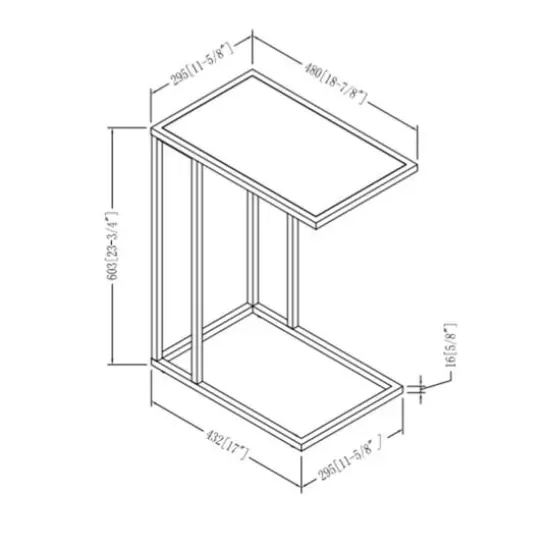 Walker Edison Modern End C Table Mocha {8}