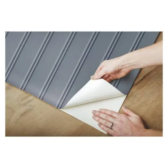 RoomMates Beadboard Peel & Stick Wallpaper Navy Blue {9}