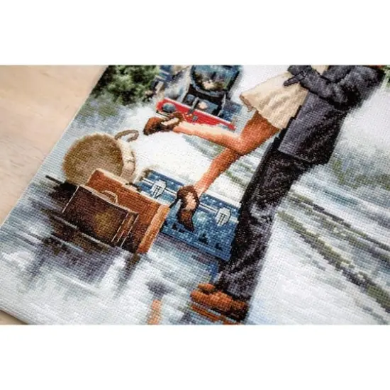 Luca-s Couple On Train Station Counted Cross Stitch Kit {7}