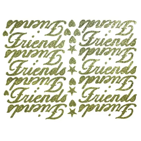 JAM Paper Friends Gold Script Floral Accessory {1}