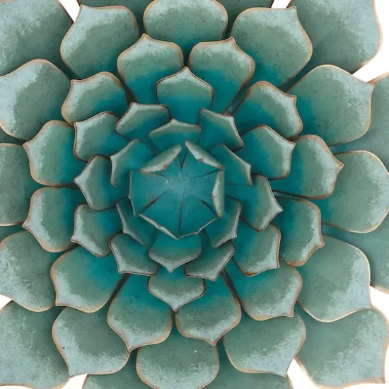 Turquoise Iron Succulent Traditional Wall D&eacute;cor {5}