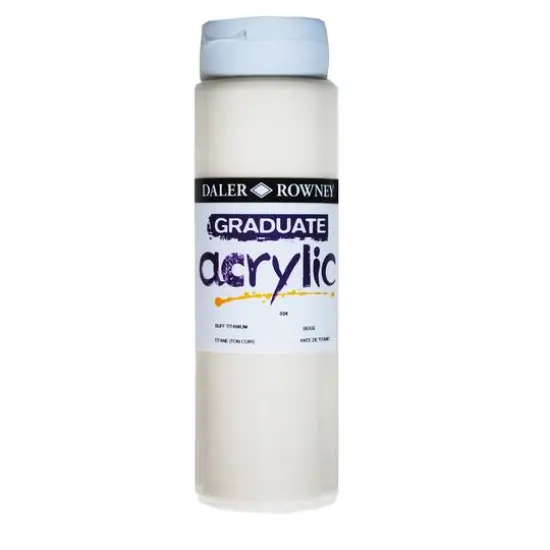 Daler-Rowney&reg; Graduate Acrylic, 500mL Buff Titanium {1}