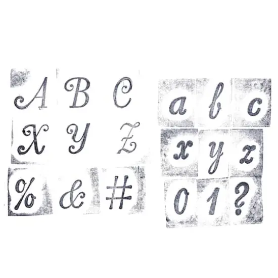 Script Alphabet & Numbers Wood Stamp Set by Recollections&trade; {4}