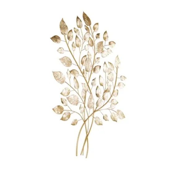 33" Gold Metal Leaf Metallic Wall D&eacute;cor {5}