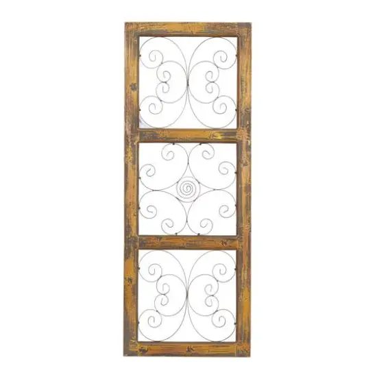 Brown Rustic Ornamental Wood & Metal Wall D&eacute;cor {1}