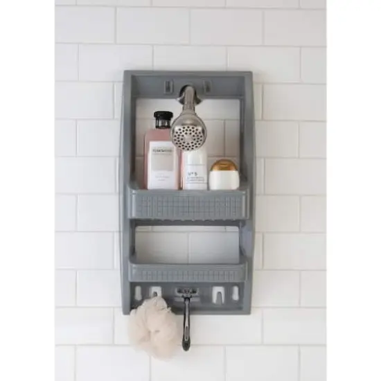 Bath Bliss Gray Multi Hanging Option Shower Caddy {4}