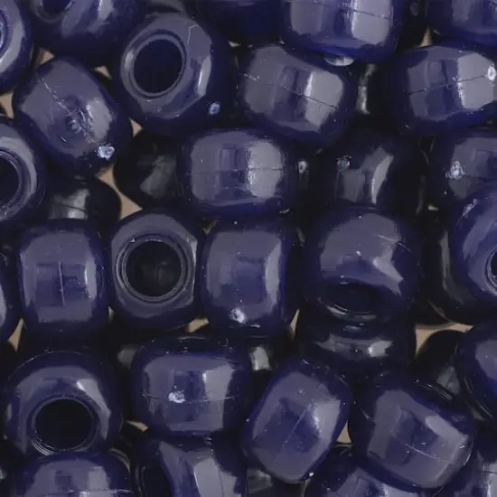 John Bead 9mm Opaque Plastic Pony Beads, 1,000ct. Navy {1}