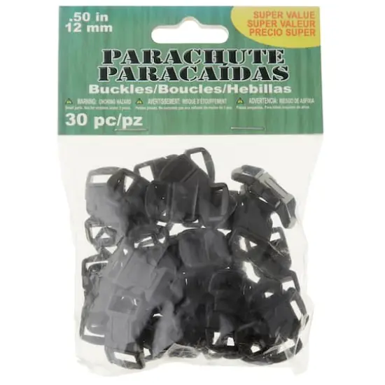 Parachute Cord Buckles, 12mm, Value Pack {1}